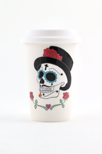 Dia de los Muertos Hombre Travel Mug