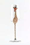 Giraffe Bride and Groom Champagne Flute