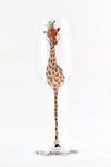 Giraffe Bride and Groom Champagne Flute