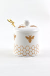 Gold Bees Honey Pot