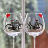 Bicycle Lovers Wine Goblets