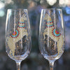 Llama Champagne Flutes