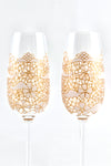 White Lace Champagne Flute