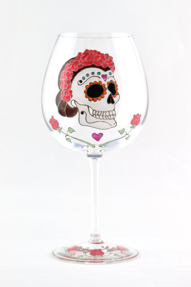Dia de los Muertos Wine Goblet
