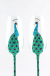 Peacock champagne flutes