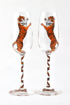 Leaping Tiger Champagne Flute