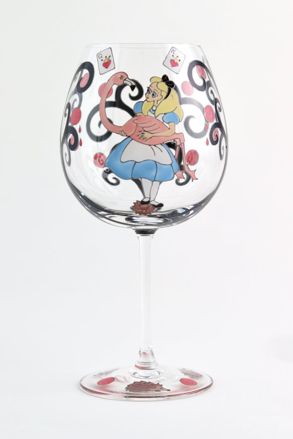 Alice Plays Croquet Wine Goblet