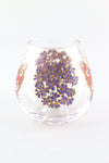 Peacock butterfly and Agapanthus Stemless Glasses