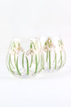 Snowdrops Stemless Wine Glass