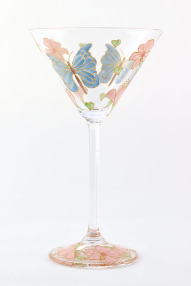 Butterflies and Blossom Cocktail Glass