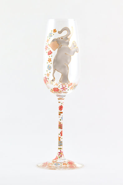 Dancing Elephants Champagne Flutes