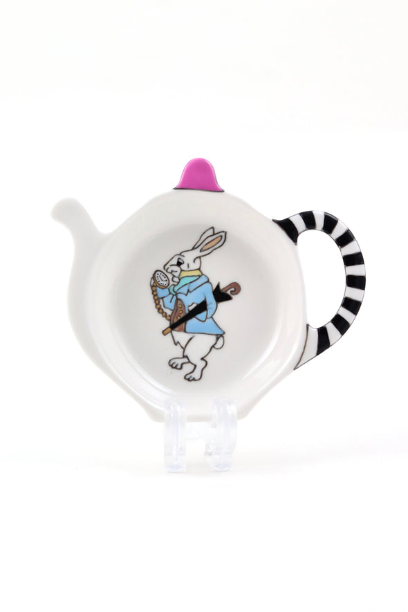 Alice's Tea Party Teabag Tidy - White Rabbit