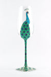 Peacock champagne flutes