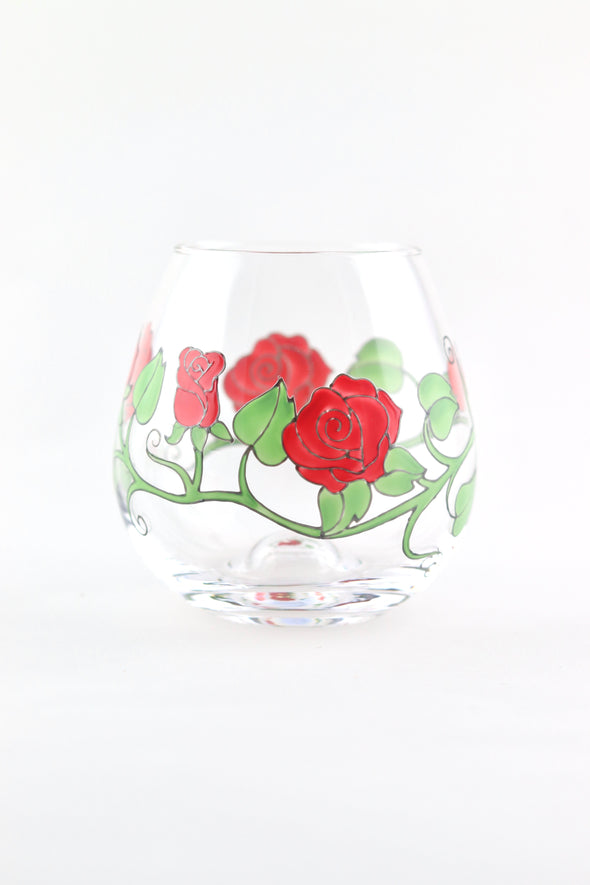 Rose Vine Stemless Glasses