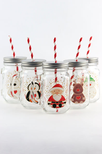 Christmas Drinking Jars