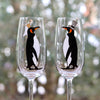 Bride and Groom Penguin Flutes