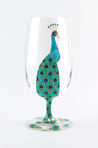 Peacock Beer Glass