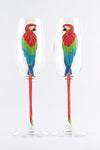 Parrot Champagne Flutes