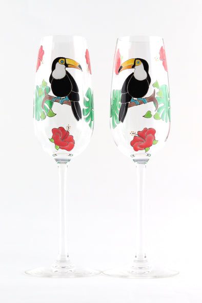 Toucan Champagne Flute