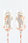 Dancing Elephants Champagne Flutes