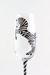 Zebra Champagne Flute