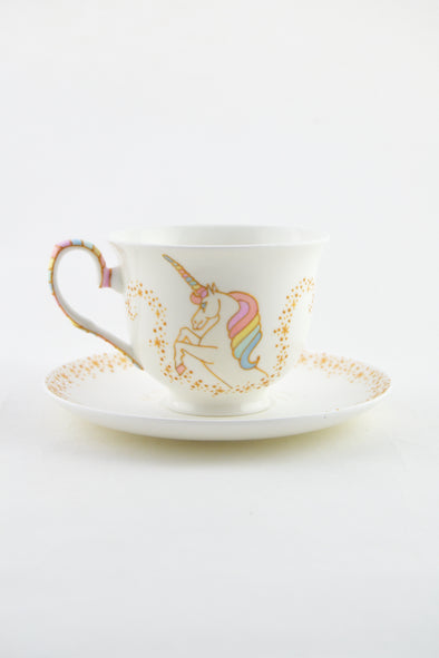 Unicorn Teacup and Saucer