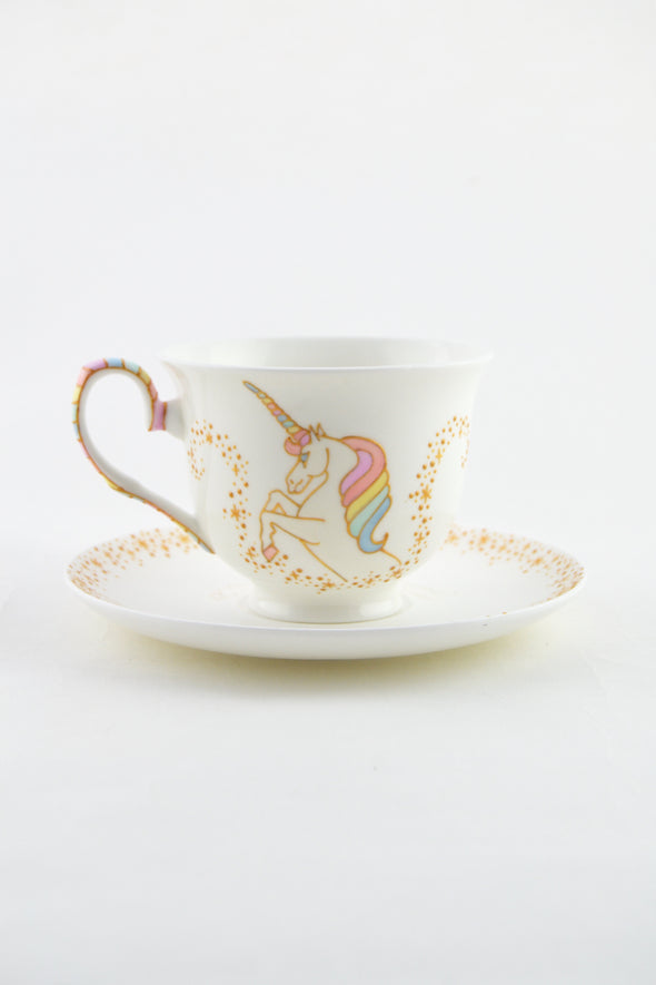 Unicorn Teacup and Saucer