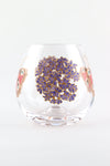 Peacock butterfly and Agapanthus Stemless Glasses