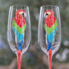 Parrot Champagne Flutes