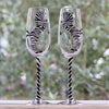 Zebra Champagne Flute