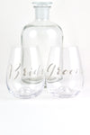 Personalised Stemless Wine Glasses