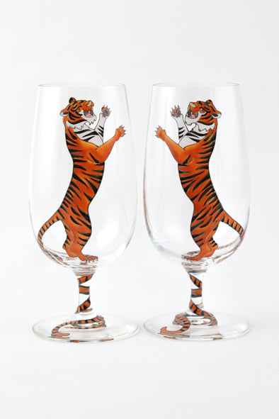 Leaping Tiger Beer Glass