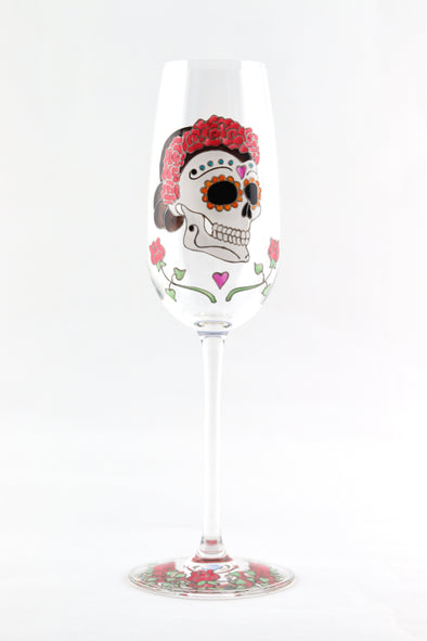 Dia de los Muertos Champagne Flute