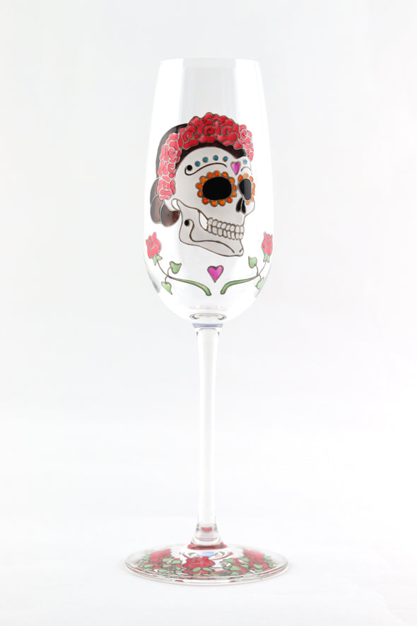 Dia de los Muertos Champagne Flute