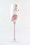 Bride and Groom Flamingo Flutes