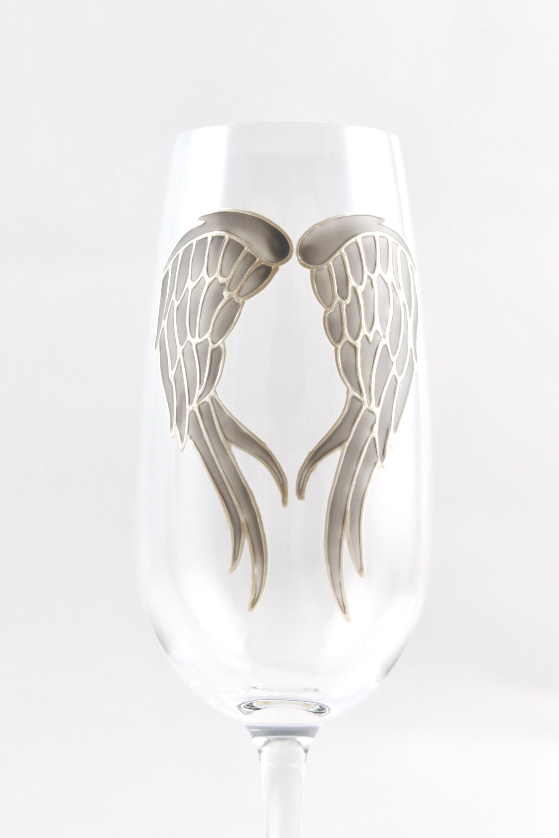 Angel Wings Champagne Flute – Toasted Glass