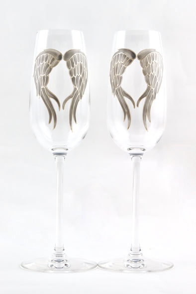 Angel Wings Champagne Flute