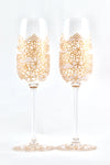 White Lace Champagne Flute