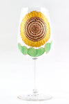 Sunflower Wine Glass