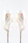 Unicorn Champagne Flutes