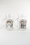 Leia and Han Solo Drinking Jars