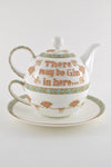 There May Be Gin... Bone China Tea Set for One