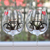 Bicycle Lovers Wine Goblets