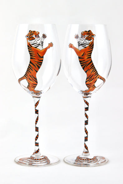 Leaping Tiger Wine Glass