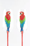 Parrot Champagne Flutes