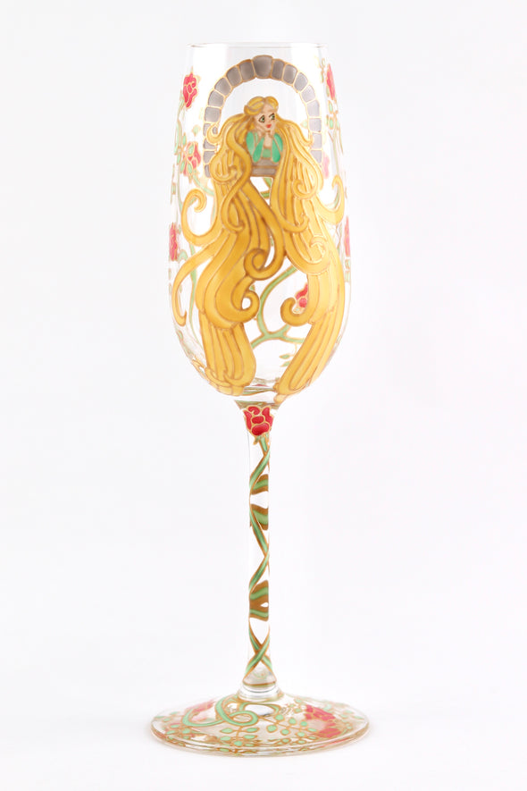 Rapunzel Champagne Flute