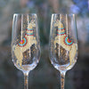 Llama Champagne Flutes