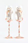 Dancing Elephants Champagne Flutes