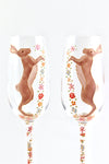 Dancing Hares Champagne Flute