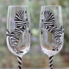 Zebra Champagne Flute